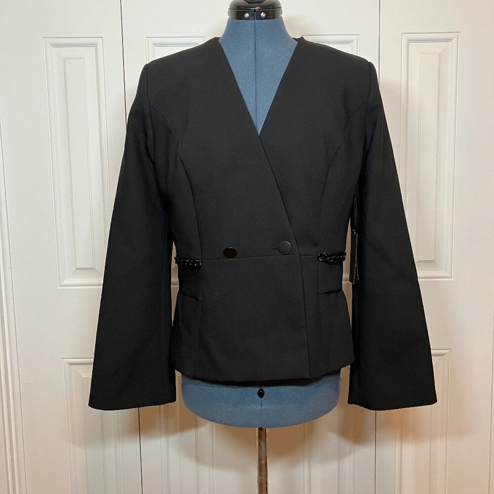 Explosion NWT Black Blazer with Chain Detail Size 42